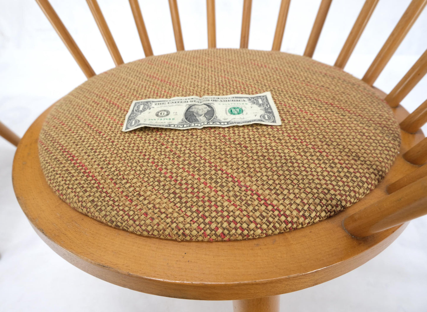 EstablishedLines Pair of Japanese Mid Century Modern Akita Mokko Fan Barrel Back Lounge Chairs