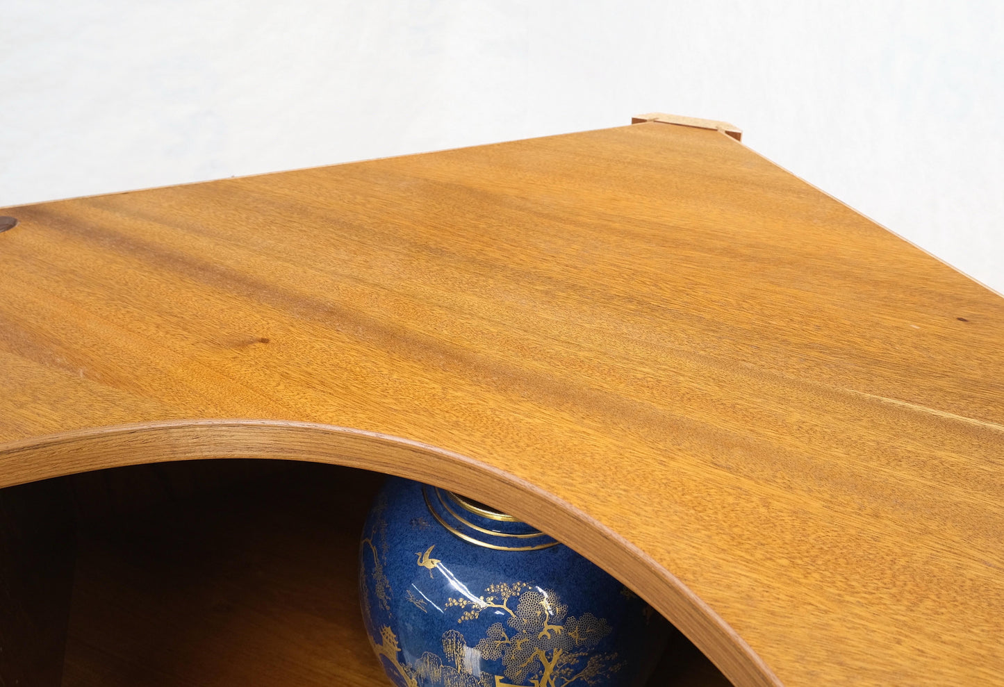 EstablishedLines Danish Mid-Century Modern Corner Teak Bookcase Shelving Unit Etagere Mint!