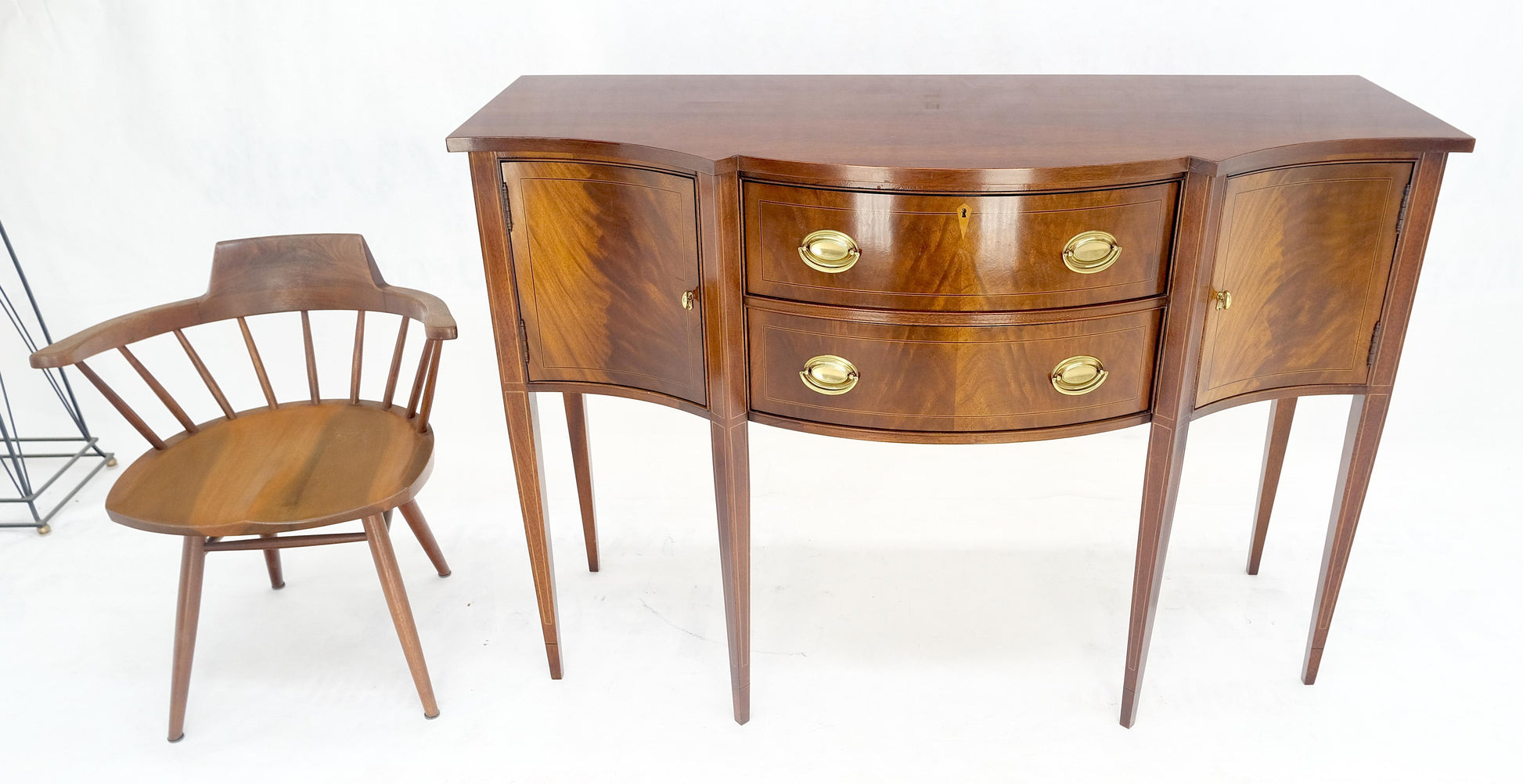 EstablishedLines Crotch Mahogany Federal Style Hickory Chair Sideboard MINT!