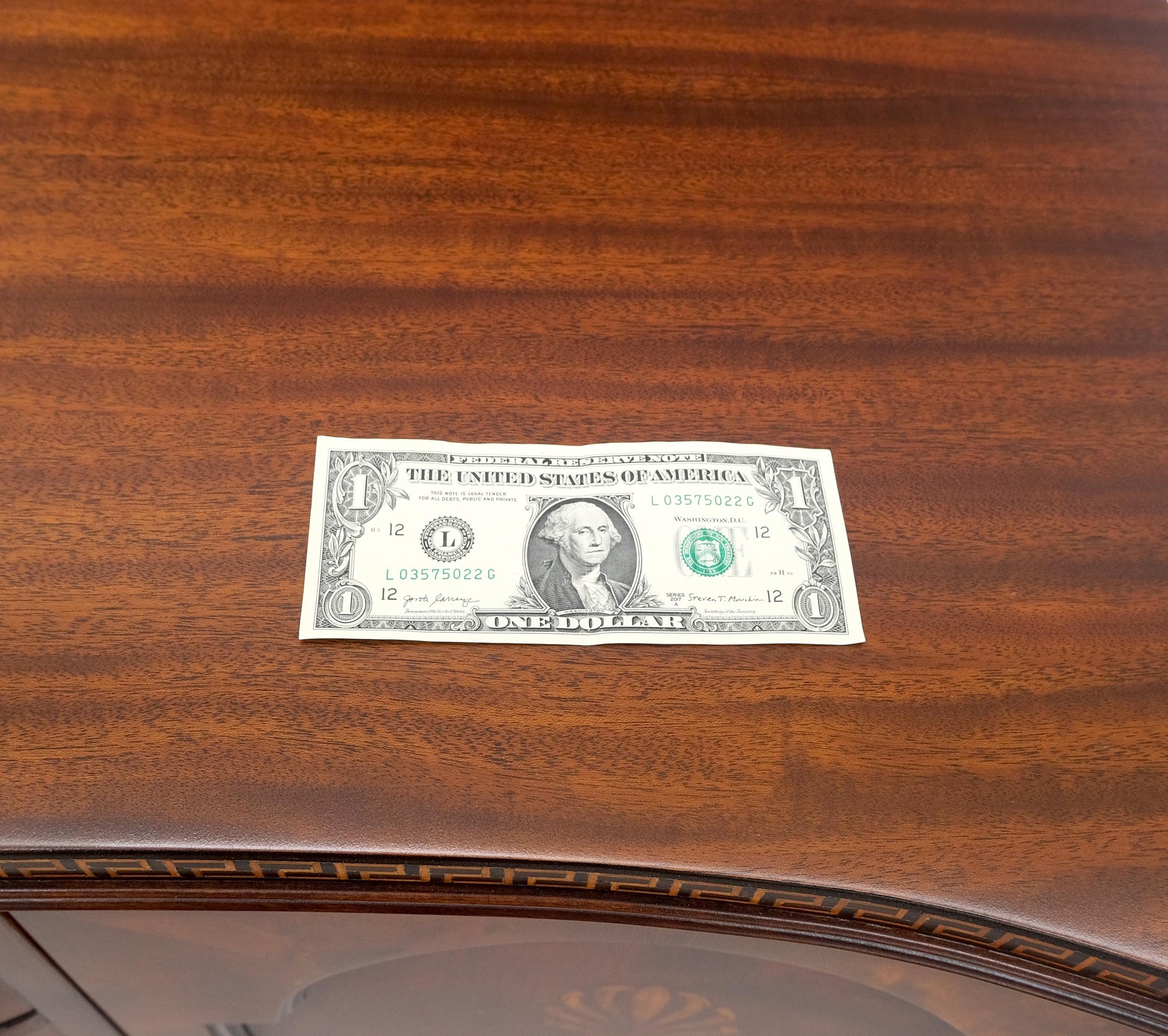 EstablishedLines Very Fine Inlayed Serpentine Front Mahogany Sideboard Cabinet Credenza MINT!