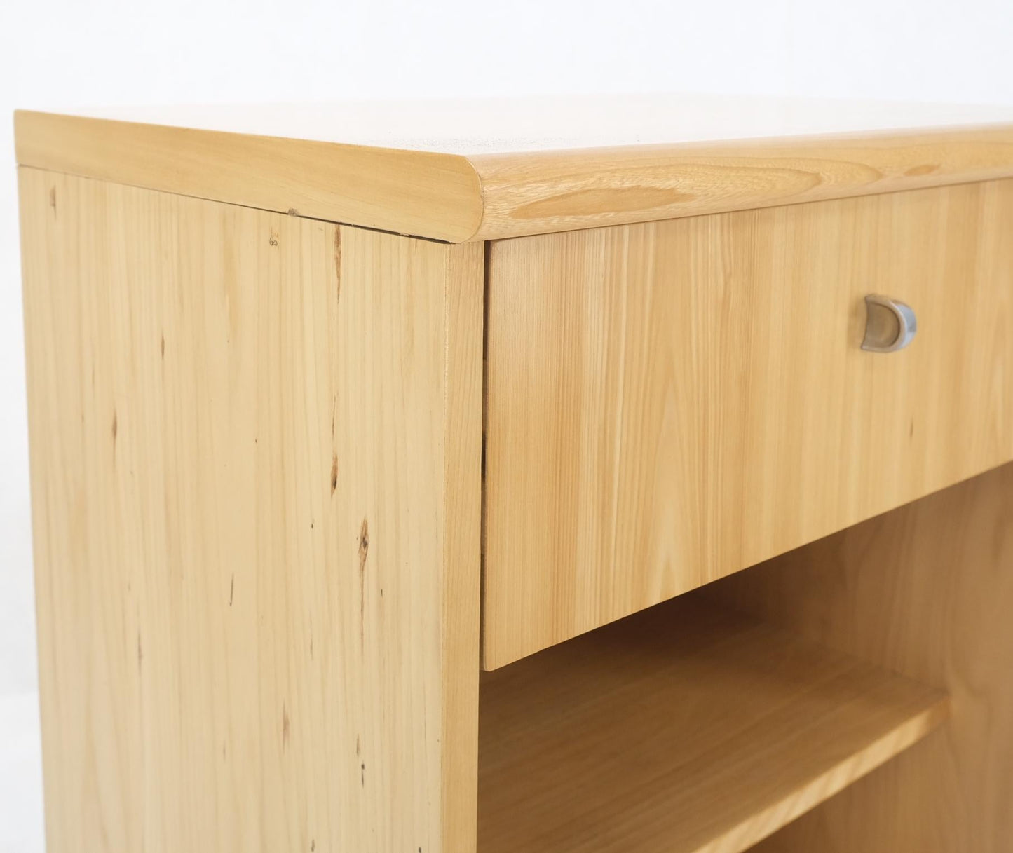 EstablishedLines Mid-Century Modern Blonde Pecan Night Stand End Side Table Dovetail Joints Mint