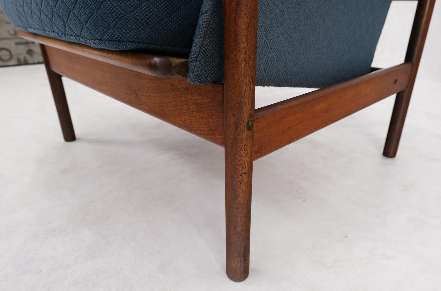 EstablishedLines Danish Mid Century Modern Teak Dowels Design Lounge Chair by Selig