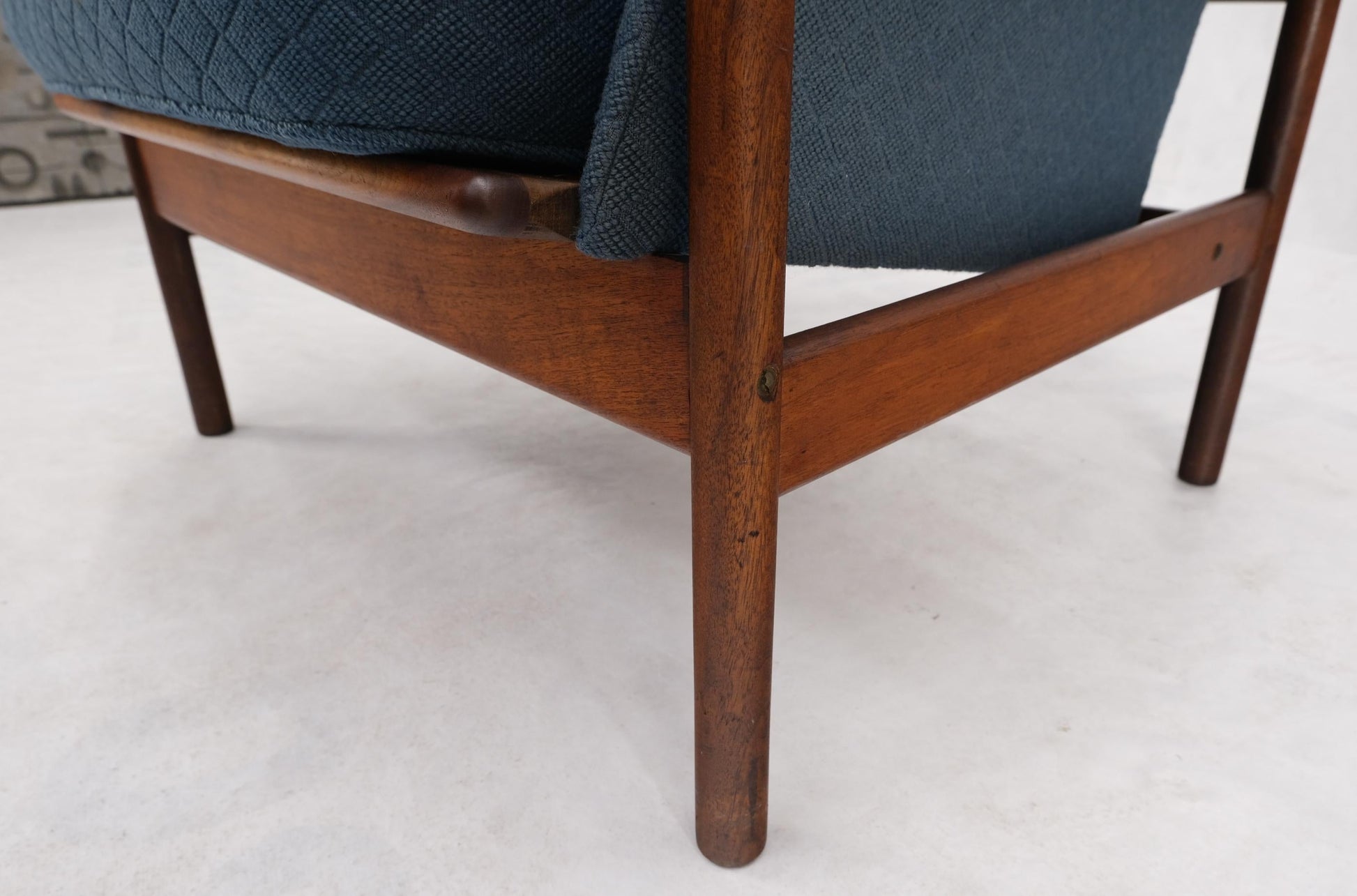 EstablishedLines Danish Mid Century Modern Teak Dowels Design Lounge Chair by Selig