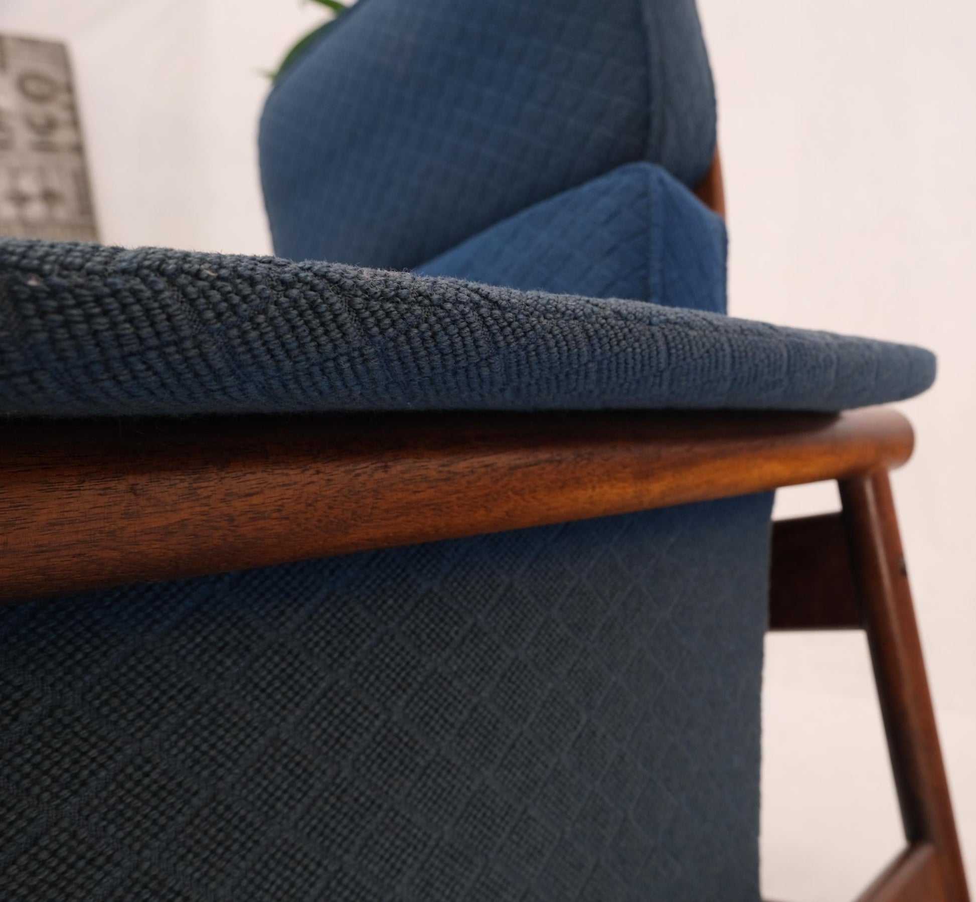 EstablishedLines Danish Mid Century Modern Teak Dowels Design Lounge Chair by Selig