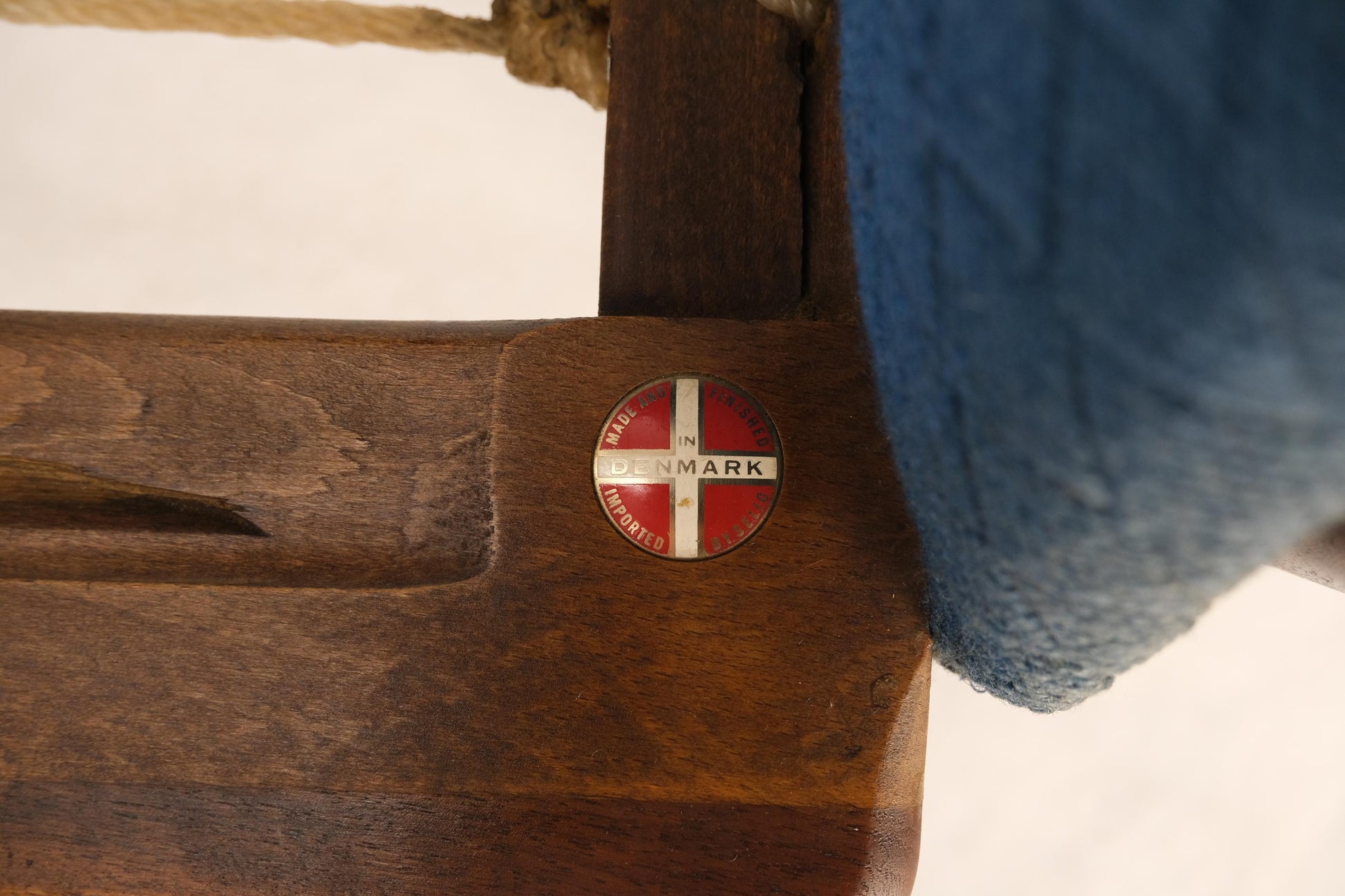 EstablishedLines Danish Mid Century Modern Teak Dowels Design Lounge Chair by Selig