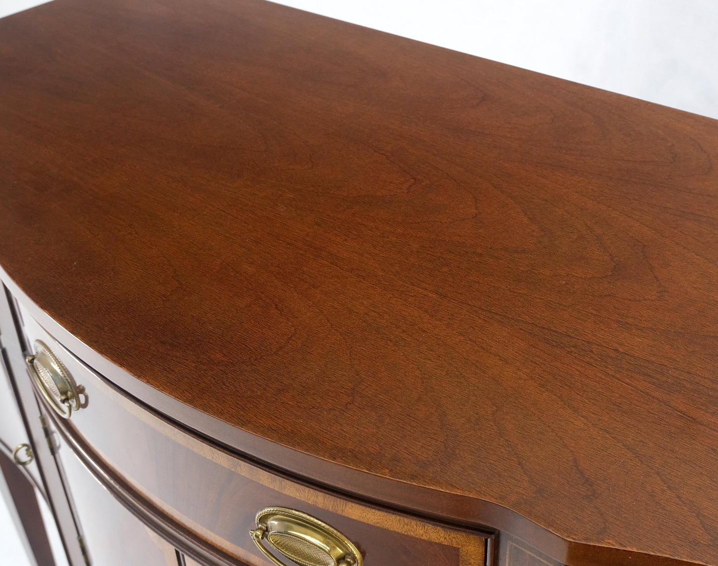 Banded Mahogany Federal Style Compact 50" Wide Sideboard Credenza Buffet MINT!