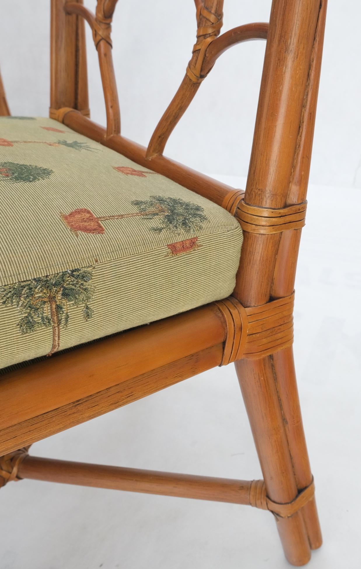 EstablishedLines Set of 4 Bamboo Mid-Century Modern Dining Chairs MINT!