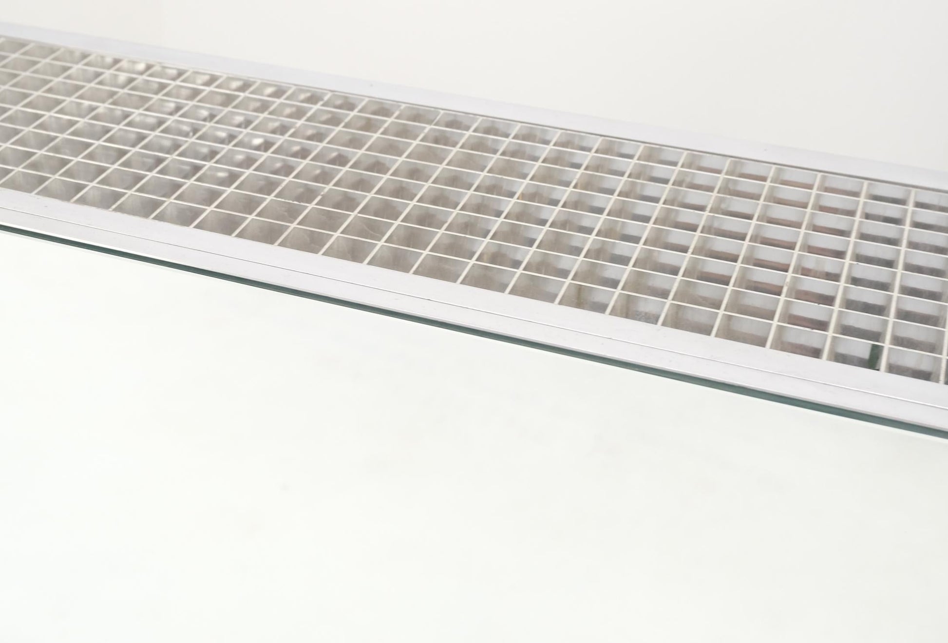 EstablishedLines Pair of Very Fine Mirrored Box Planters Lights Stainless Steel Cases