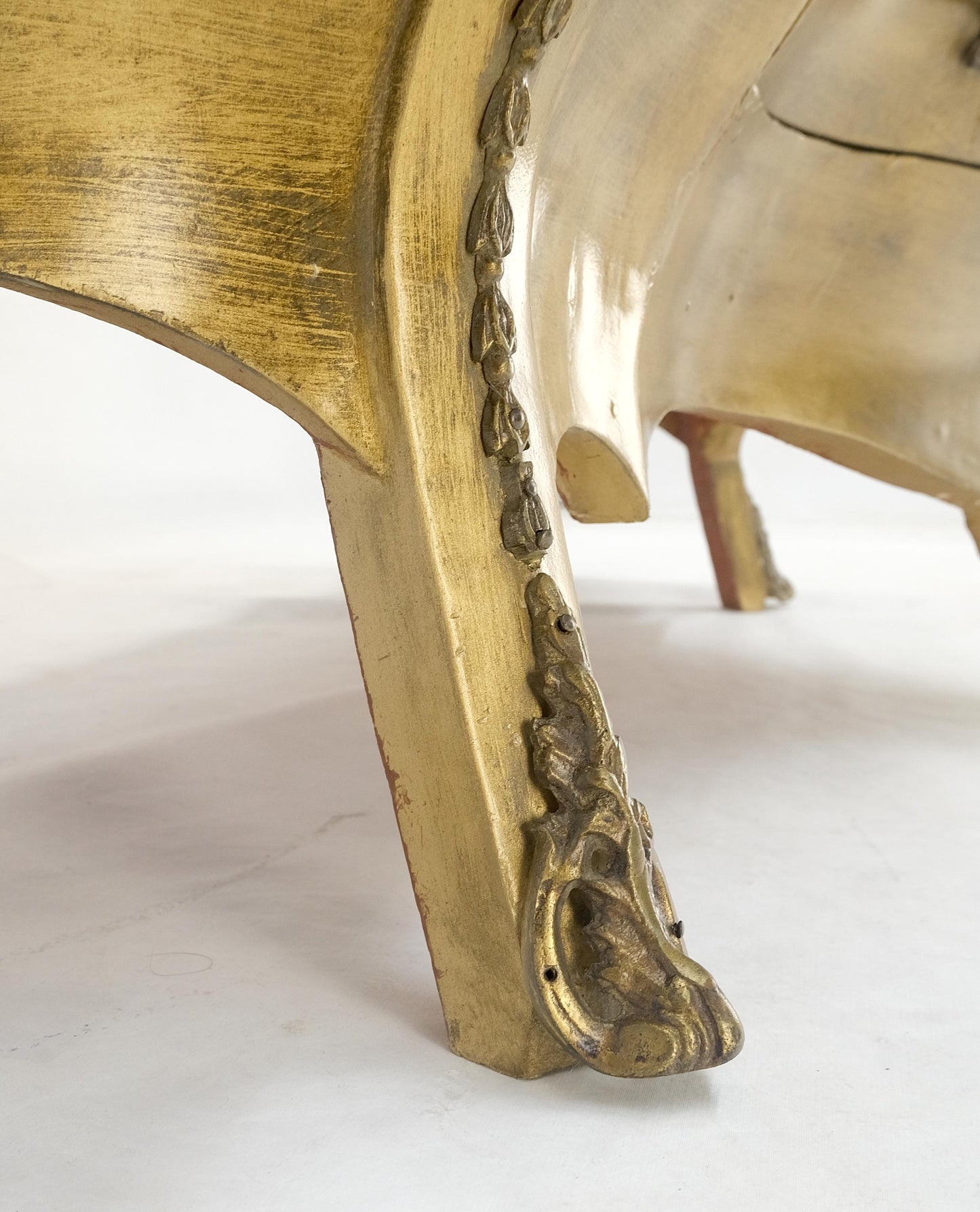 EstablishedLines Venetian Italian Bombe Style Painted Marble Top 3 Drawers Dresser MINT!