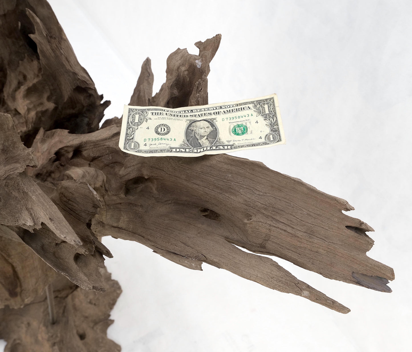 EstablishedLines Large Mid-Century Modern Abstract Driftwood Floating Suspended Sculpture