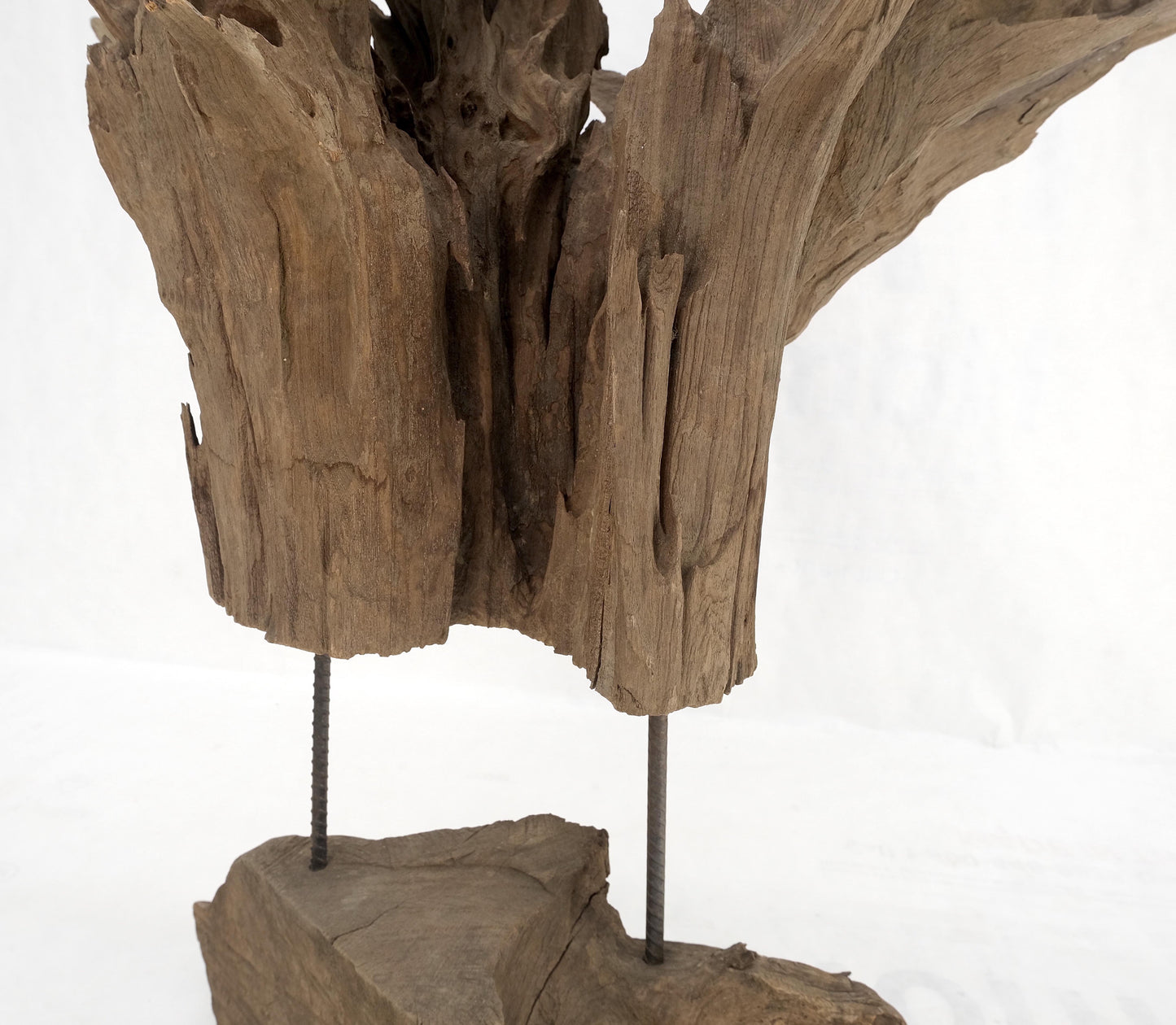 EstablishedLines Large Mid-Century Modern Abstract Driftwood Floating Suspended Sculpture