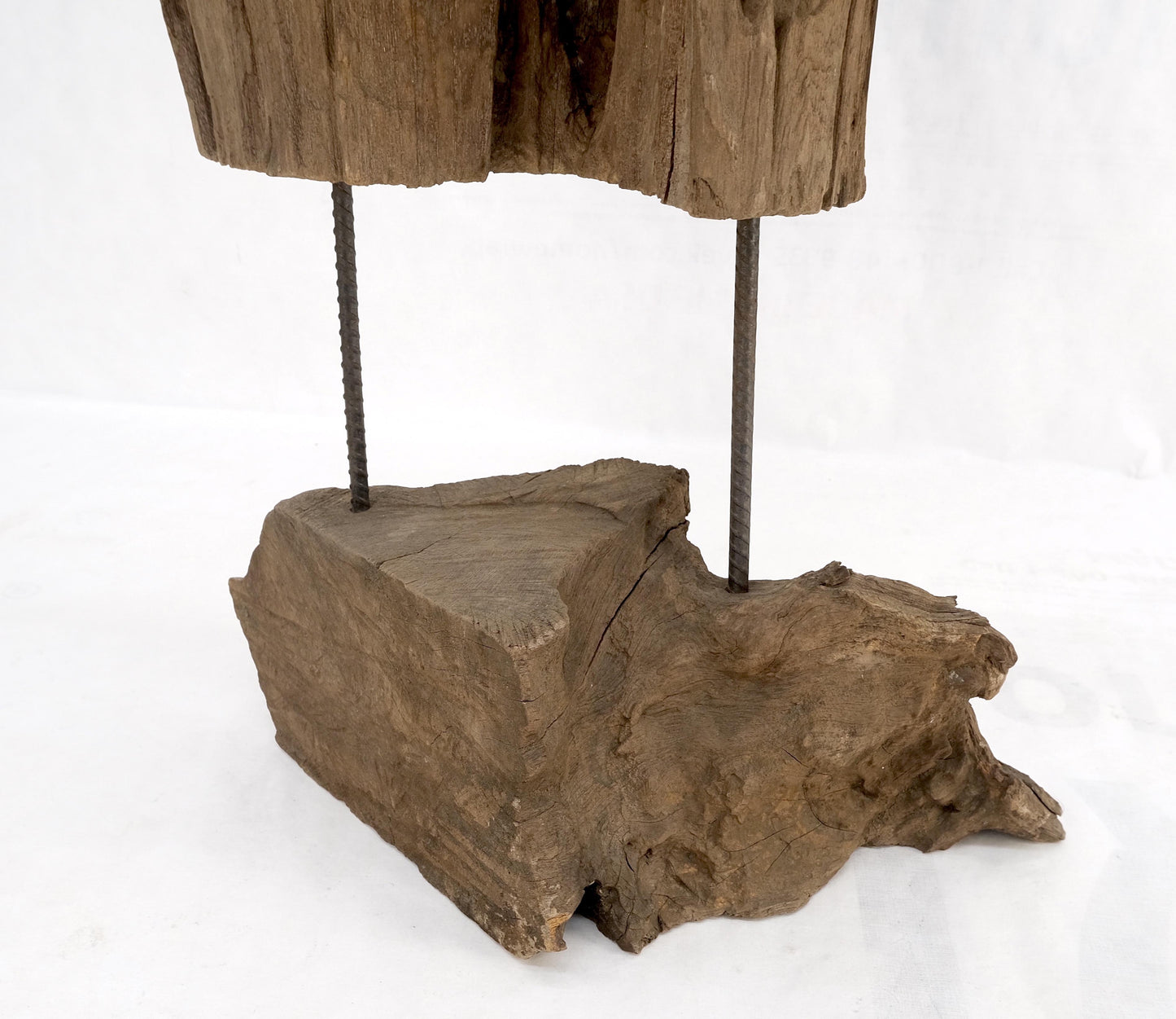 EstablishedLines Large Mid-Century Modern Abstract Driftwood Floating Suspended Sculpture