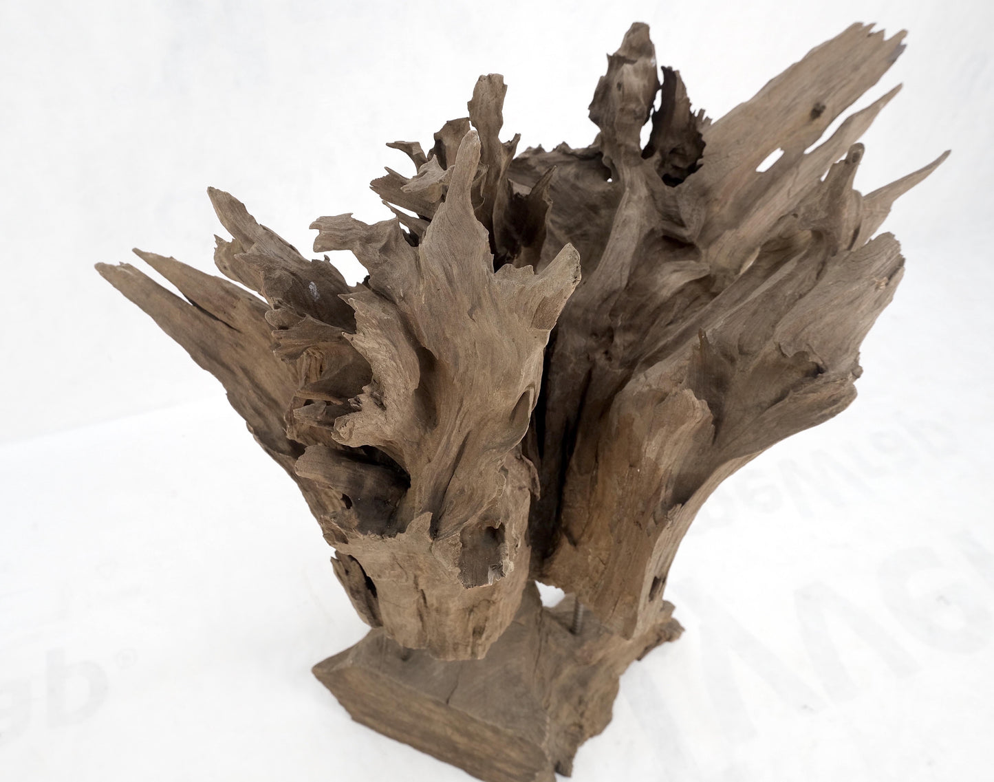 EstablishedLines Large Mid-Century Modern Abstract Driftwood Floating Suspended Sculpture