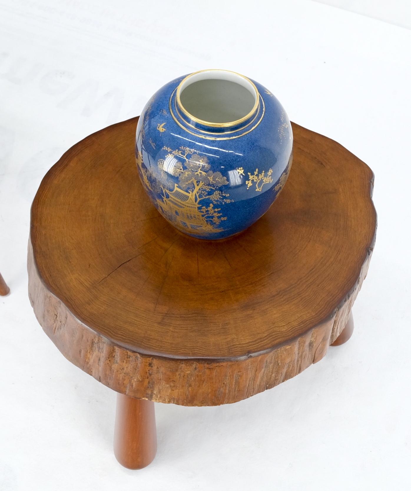 EstablishedLines Baseball Bat Legs Heavy Stomp Live Edge Top Side End Coffee Occasional Table
