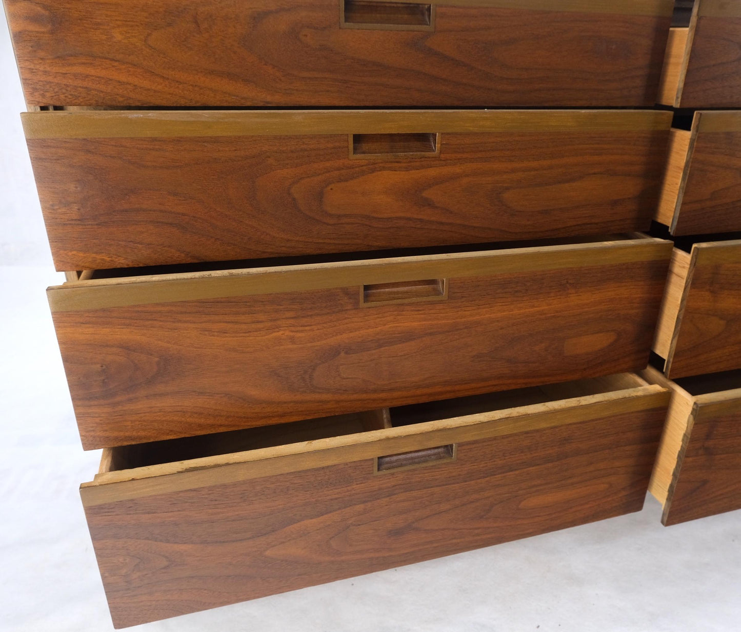 EstablishedLines Danish Mid-Century Modern Walnut 12 Drawers Long Credenza Dresser MINT!
