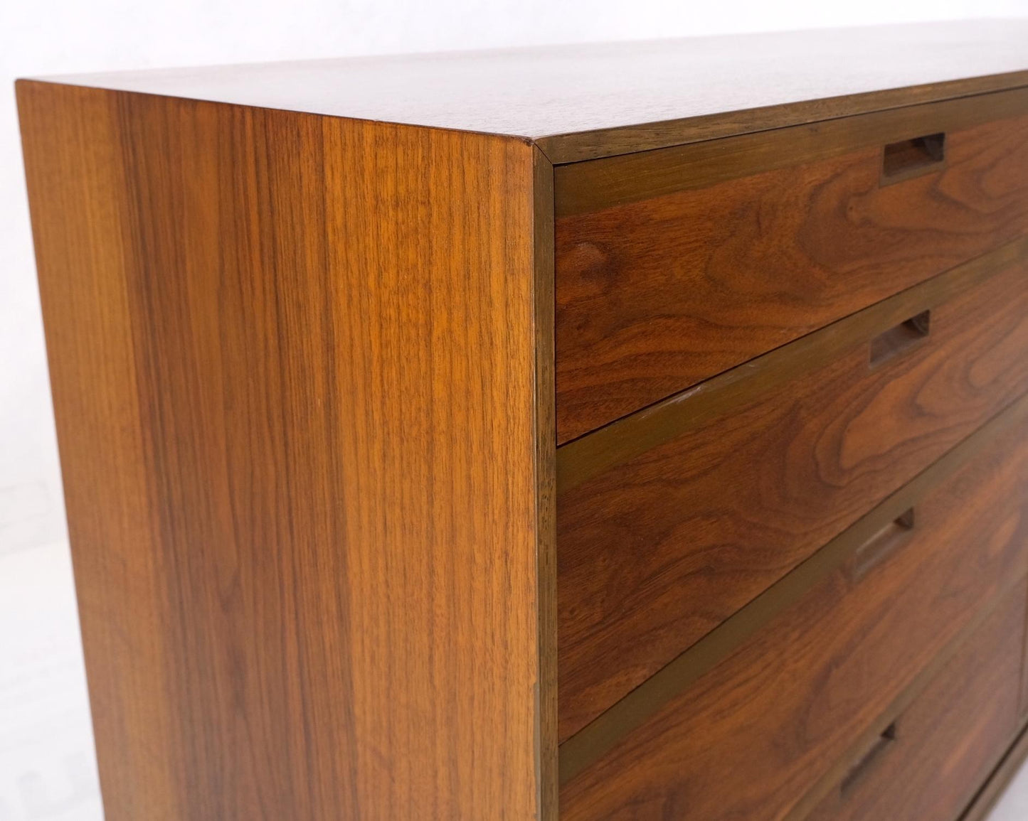 EstablishedLines Danish Mid-Century Modern Walnut 12 Drawers Long Credenza Dresser MINT!