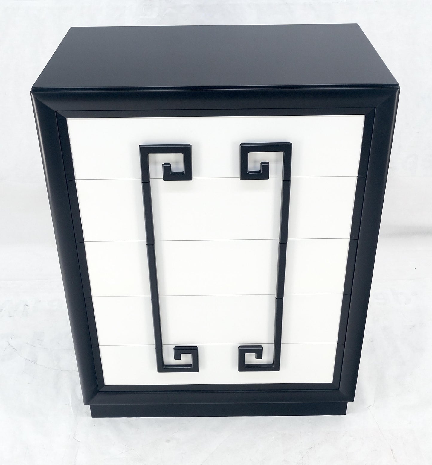 EstablishedLines Kittinger Black & White Lacquer Mandarin Chest of 5 Drawers Dresser MINT!