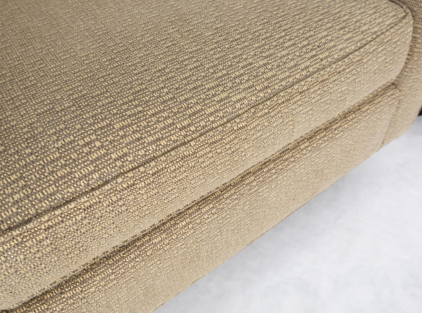 EstablishedLines Pair Deep Seat Oatmeal Fabric Upholstery Contemporary Lounge Chair on Dowel Legs