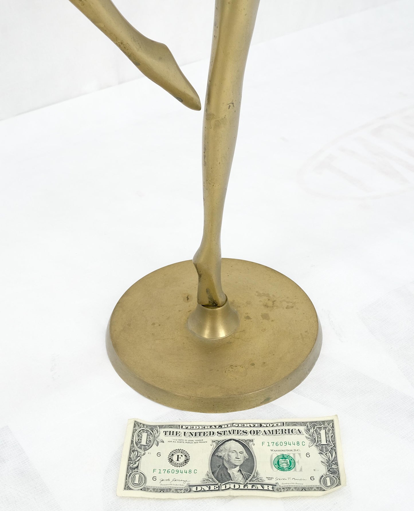 Pair of 3 Foot Tall Solid Brass Ballerina Dancers Sculptures Figurines Statue