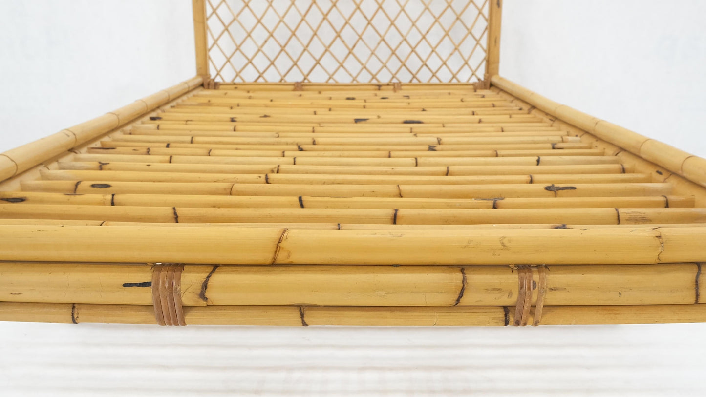 EstablishedLines Vintage 1970s Large Bamboo Chaise Lounge Daybed Frame MINT!