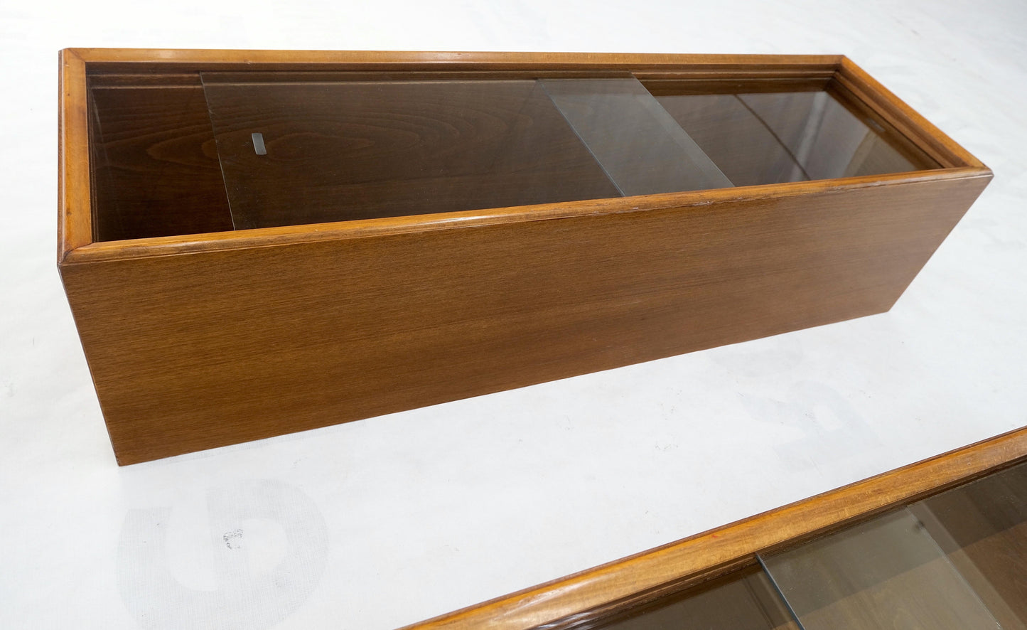 Mid-Century Modern Sliding Glass Doors 4 Bays Stacking or Hanging Bookcase