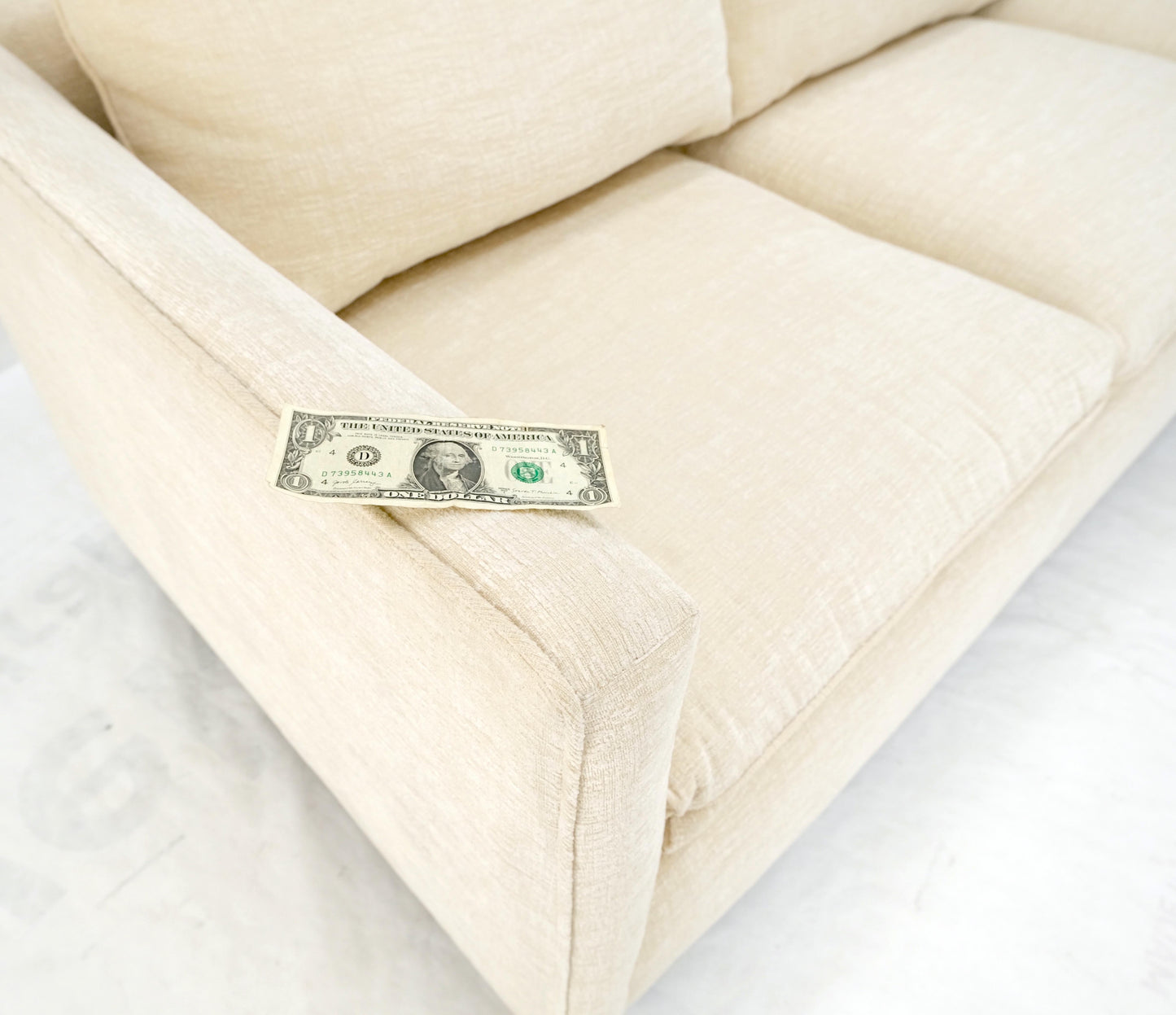 EstablishedLines Custom Design Mid-Century Modern Beige Upholstery Box Shape Sofa Mint!