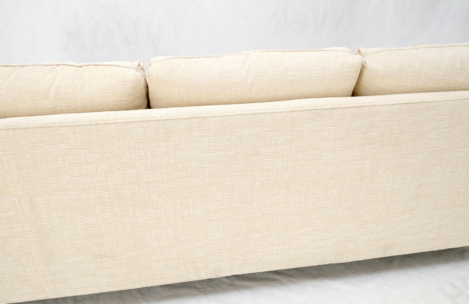 EstablishedLines Custom Design Mid-Century Modern Beige Upholstery Box Shape Sofa Mint!
