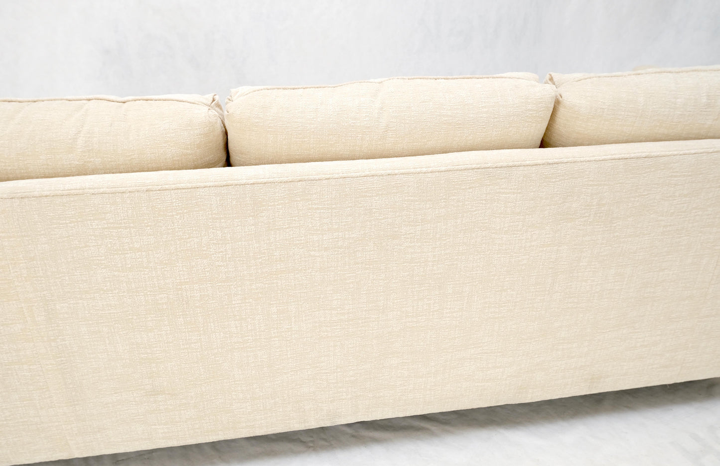 EstablishedLines Custom Design Mid-Century Modern Beige Upholstery Box Shape Sofa Mint!