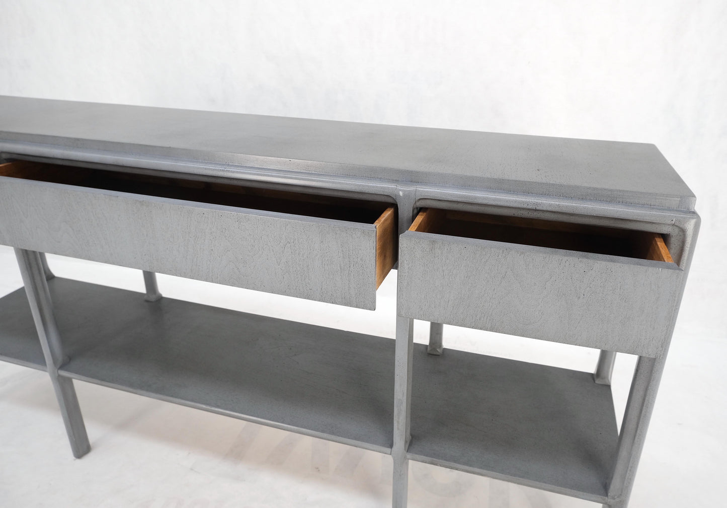 EstablishedLines Widdicomb Faux Finish 3 Drawer Long Sofa Console Table Credenza W/ Shelf Mint!