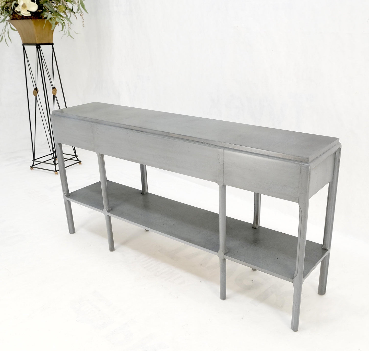 EstablishedLines Widdicomb Faux Finish 3 Drawer Long Sofa Console Table Credenza W/ Shelf Mint!