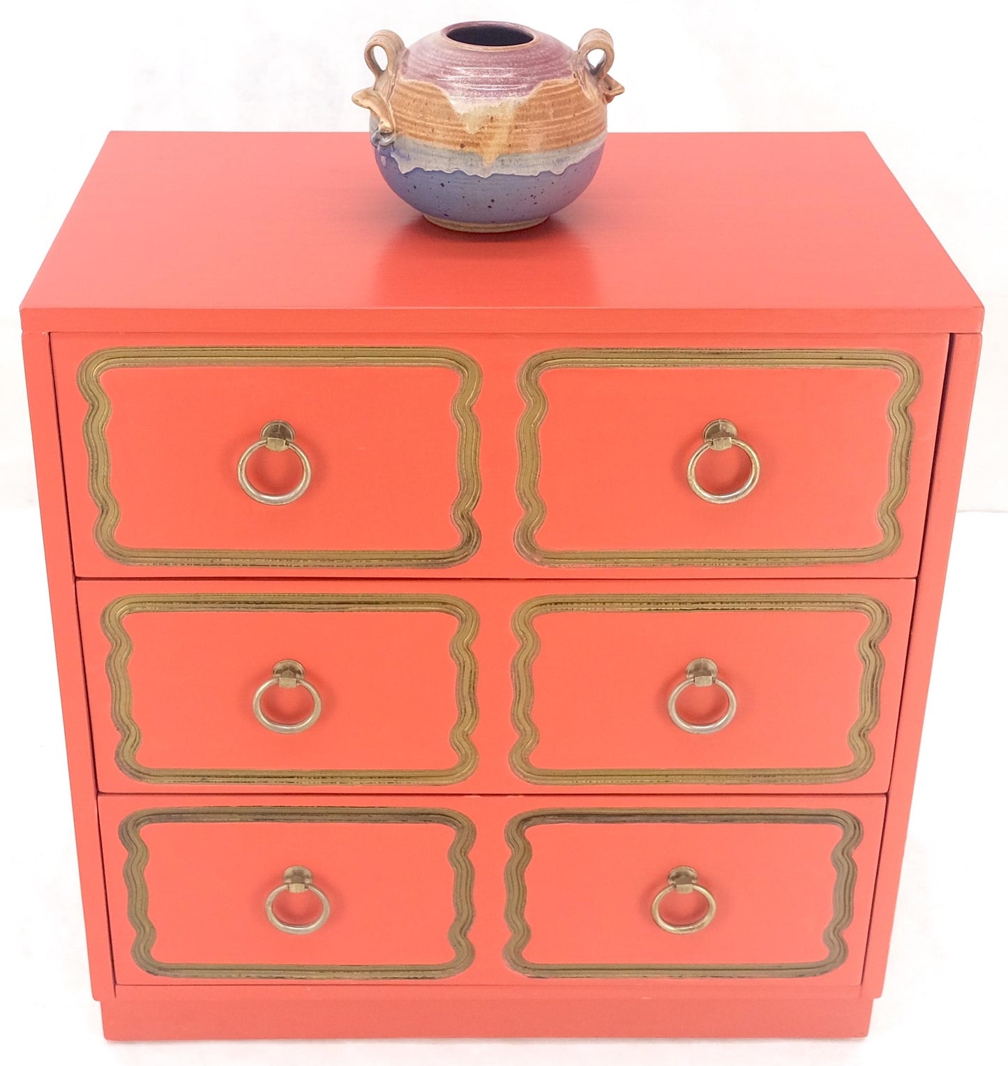 EstablishedLines Dorothy Draper 3 Drawers Dresser Chest w/ Ring Pulls