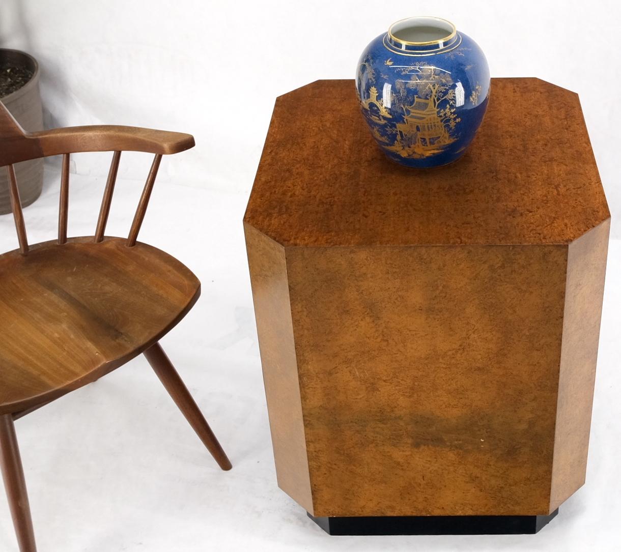 EstablishedLines Patinated Copper Cube Shape Large Pedestal Occasional Table Stand Custom Mint