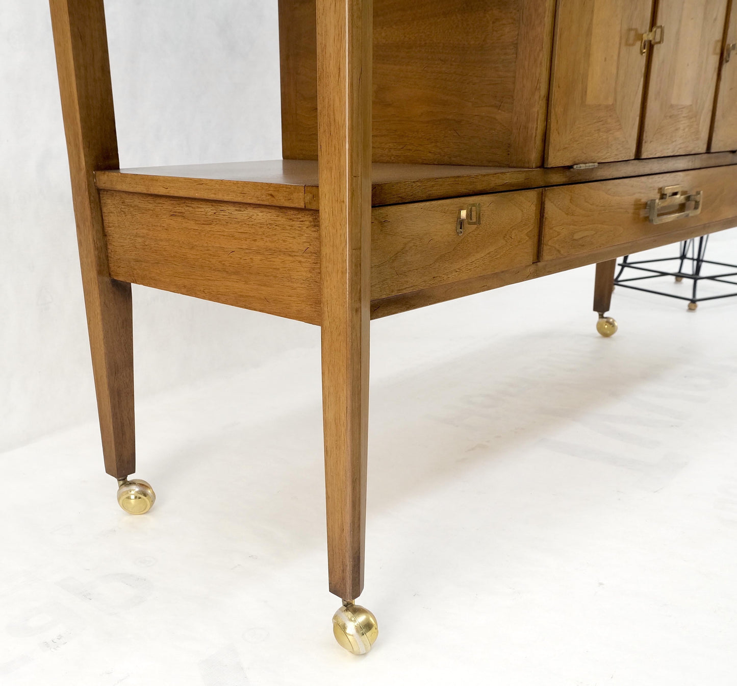 EstablishedLines Travertine Fliptop Insert Drop Front Door 3 Drawers Server Credenza Console
