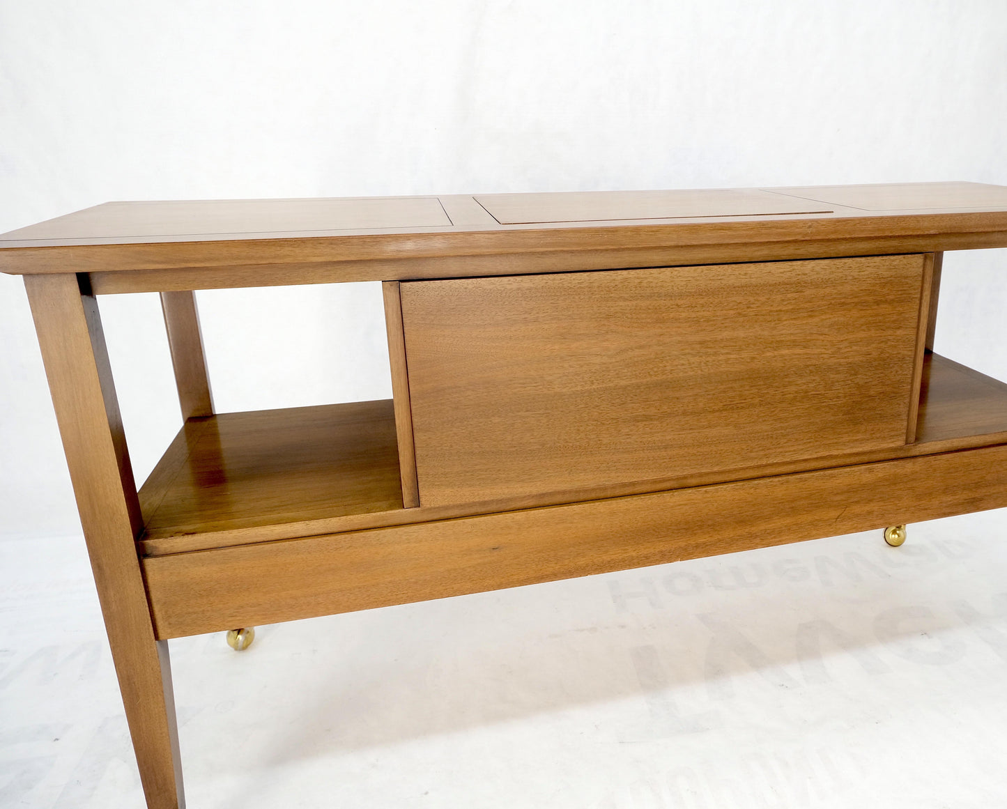 EstablishedLines Travertine Fliptop Insert Drop Front Door 3 Drawers Server Credenza Console