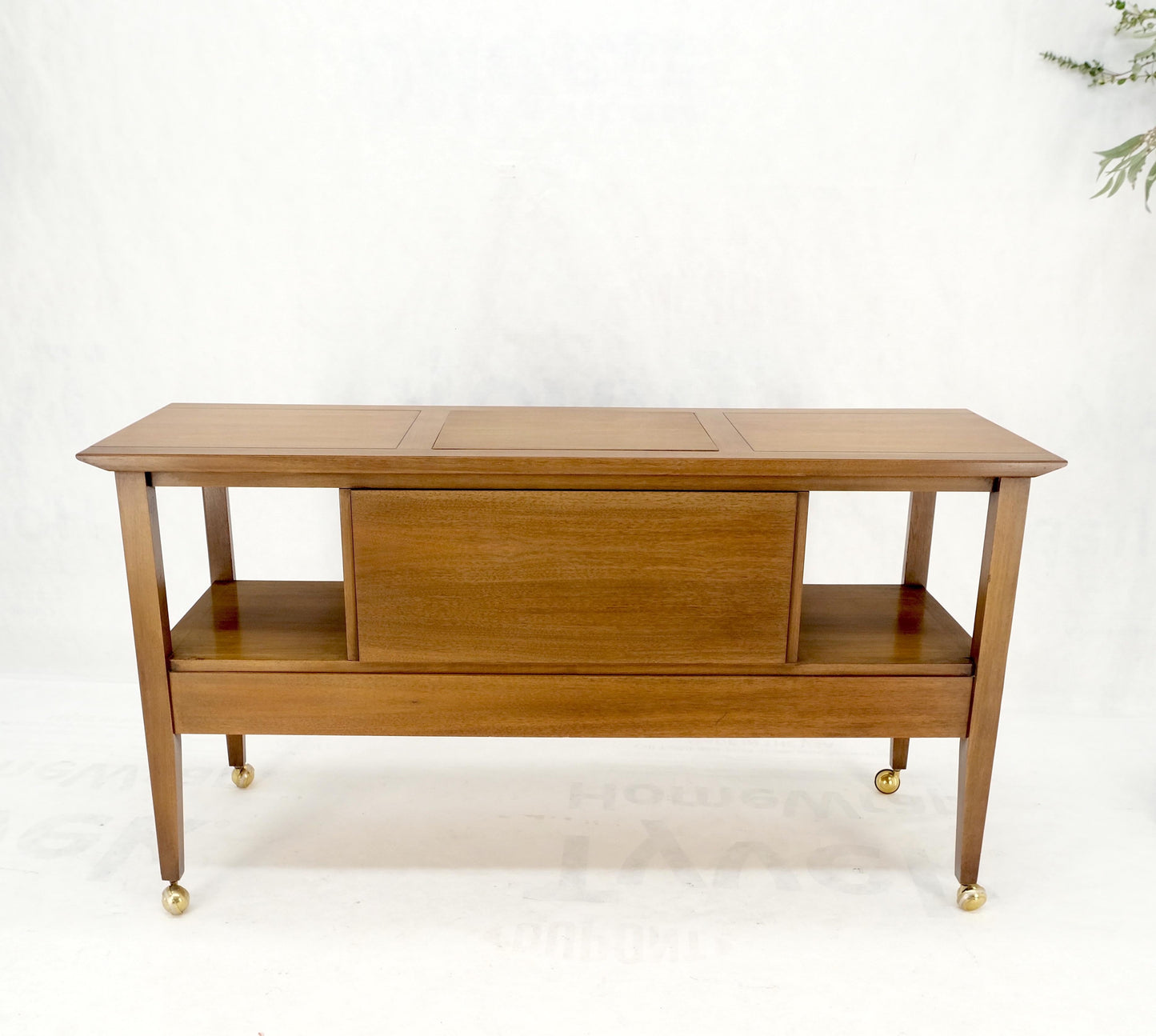 EstablishedLines Travertine Fliptop Insert Drop Front Door 3 Drawers Server Credenza Console