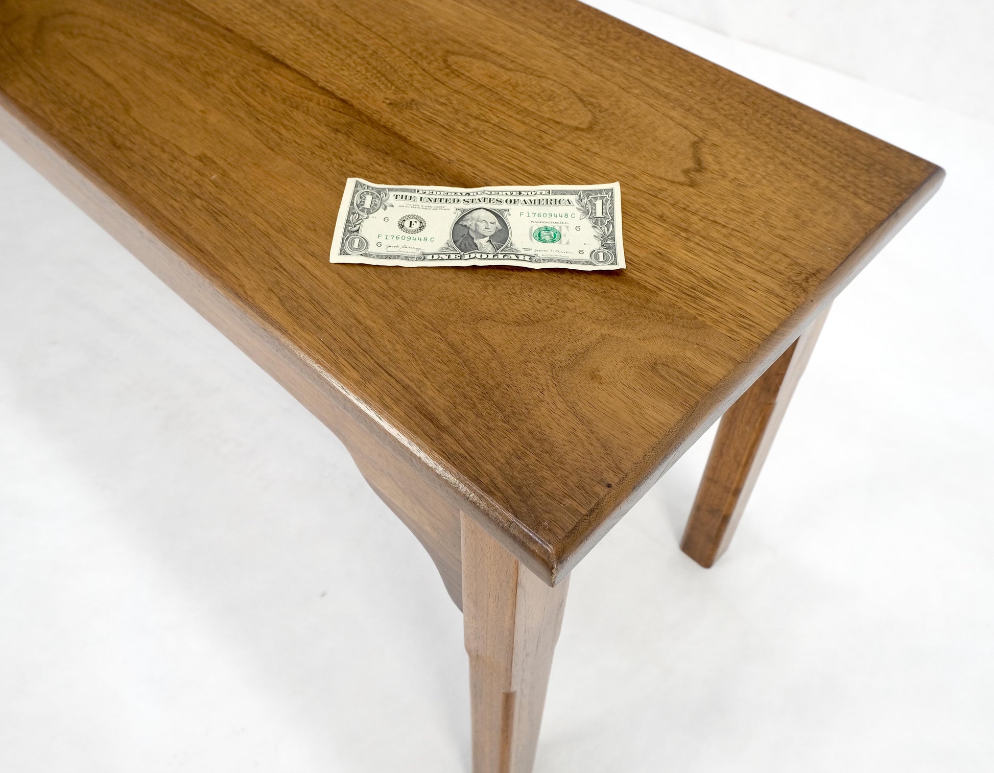 EstablishedLines Arts & Crafts Style Custom Solid Varnished Walnut 54" Long Bench Shaker Style