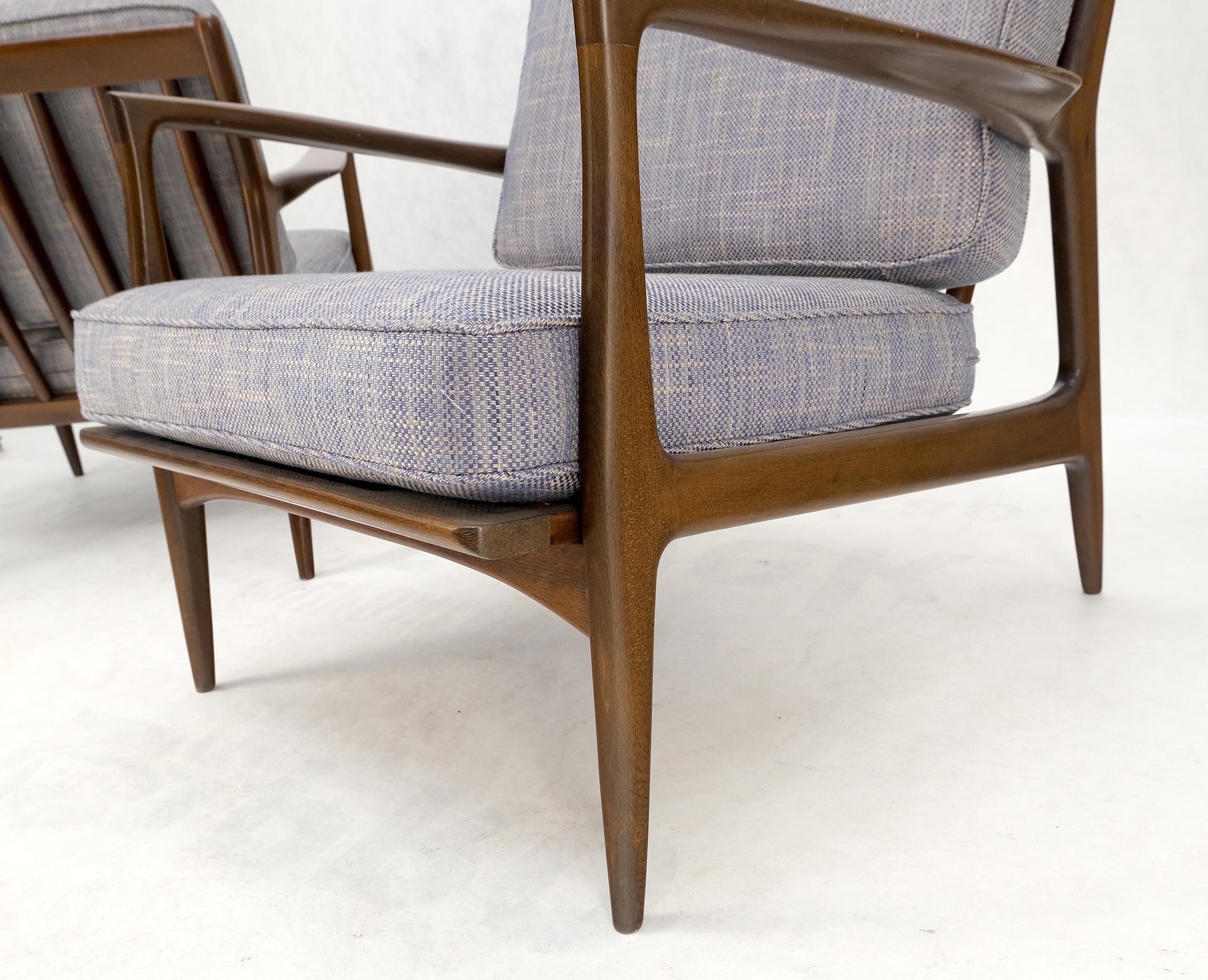 EstablishedLines Pair Kofod Larsen Selig Danish Mid-Century Modern Lounge Chairs New Upholstery