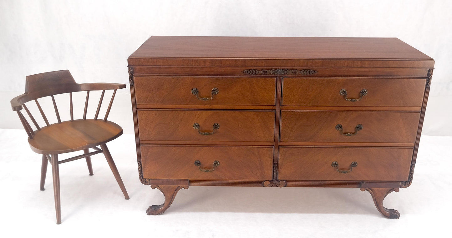 EstablishedLines Duncan Phyve Mahogany 6 Drawers Splayed Carved Legs 6 Drawers Dresser MINT