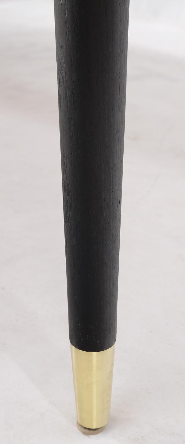 EstablishedLines Round Mid Century Ebonized Oak Dining Table w/ Two Leafs Jack Van der Molen MINT