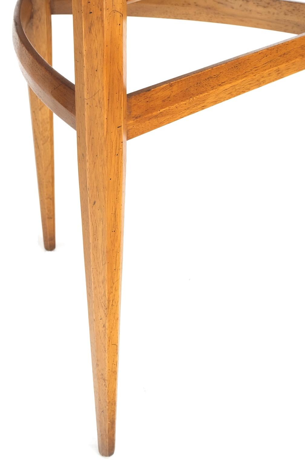 EstablishedLines Set of Mid-Century Modern Three Rounded Triangle Shape Nesting Stacking Tables