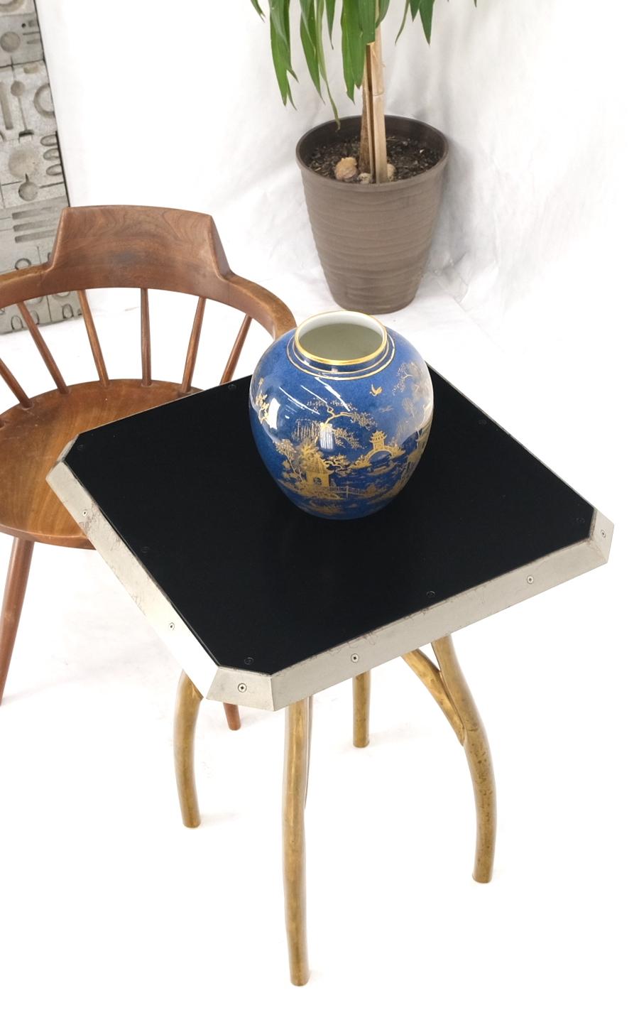 EstablishedLines Heavy Cast Bronze Legs Studio Made Sculptural Side Cafe Petit Dining Table Stand