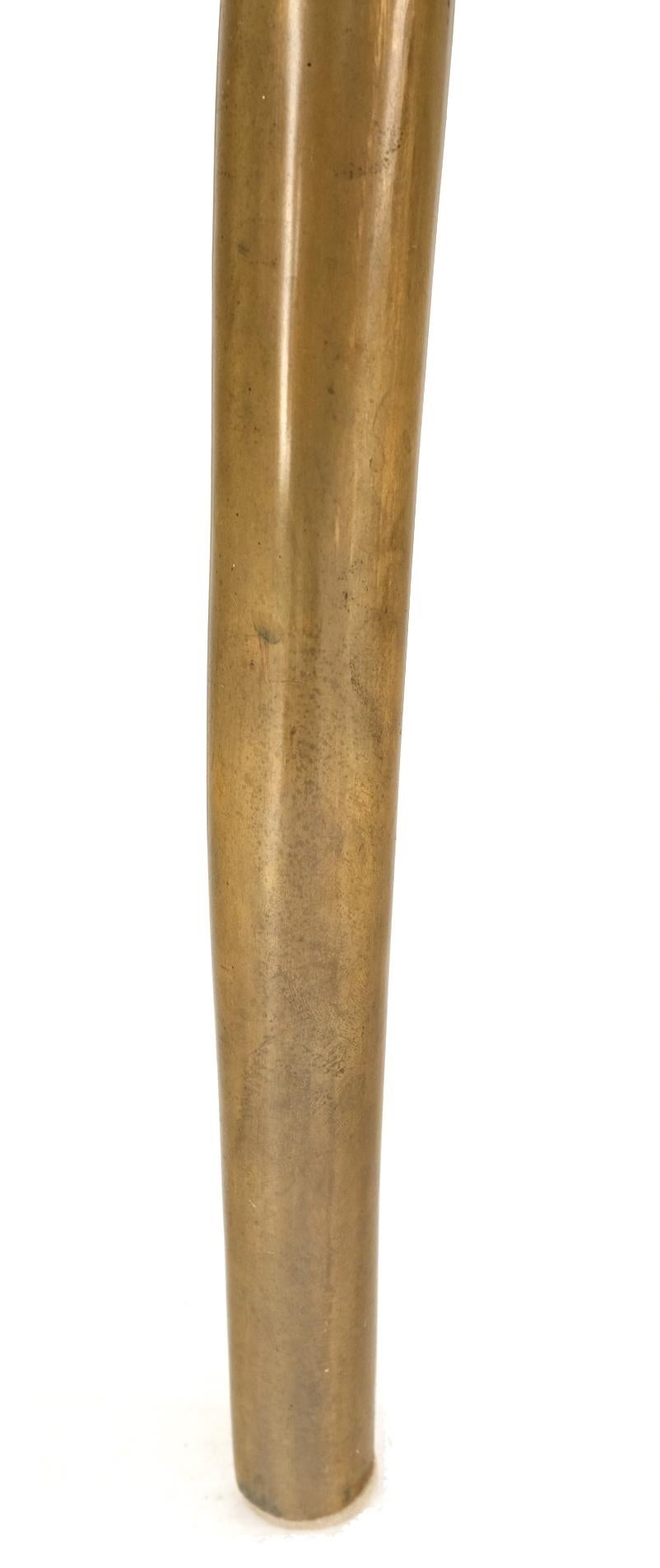 EstablishedLines Heavy Cast Bronze Legs Studio Made Sculptural Side Cafe Petit Dining Table Stand