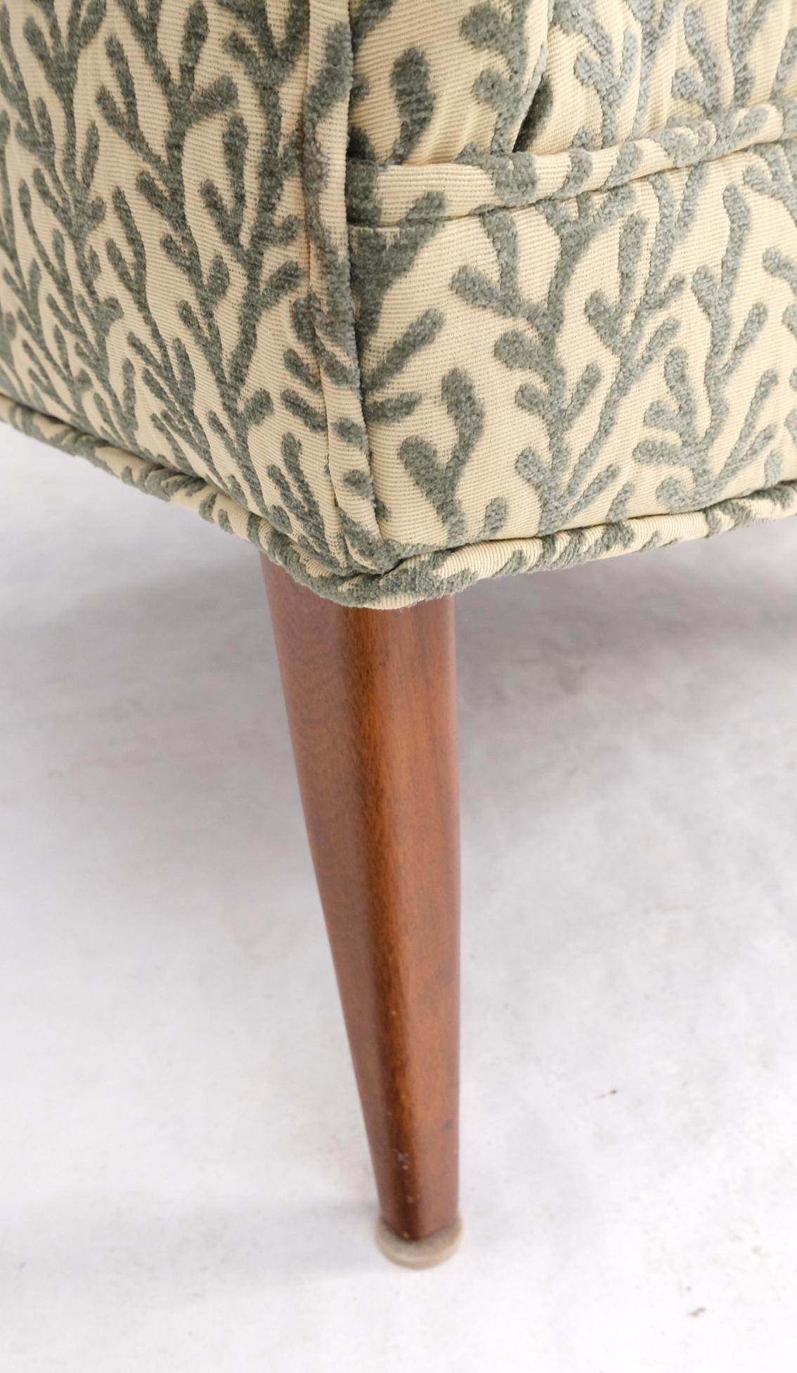 EstablishedLines Pair of Scoop like Shape Light Profile Mid Century Modern Lounge Chairs Mint