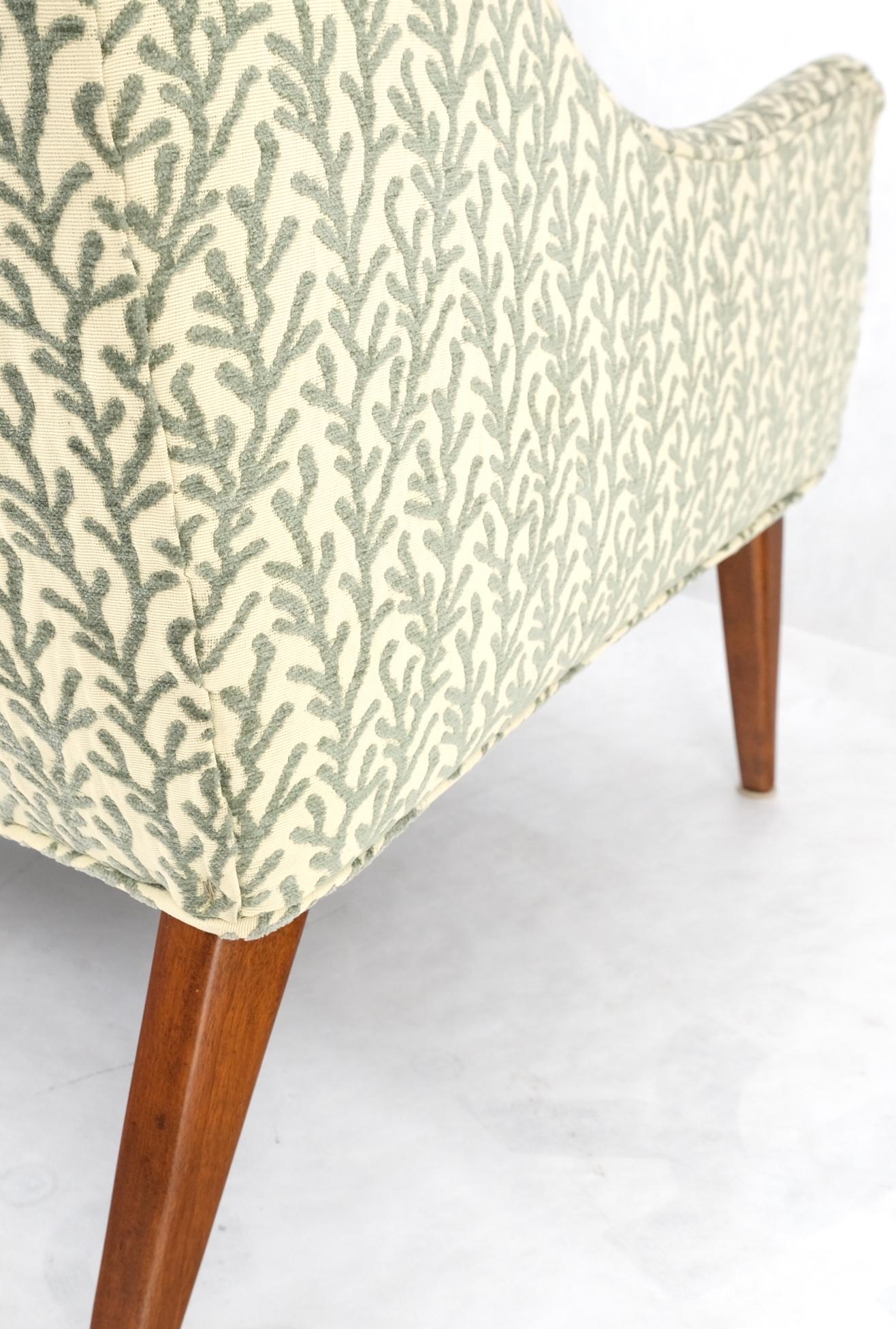 EstablishedLines Pair of Scoop like Shape Light Profile Mid Century Modern Lounge Chairs Mint