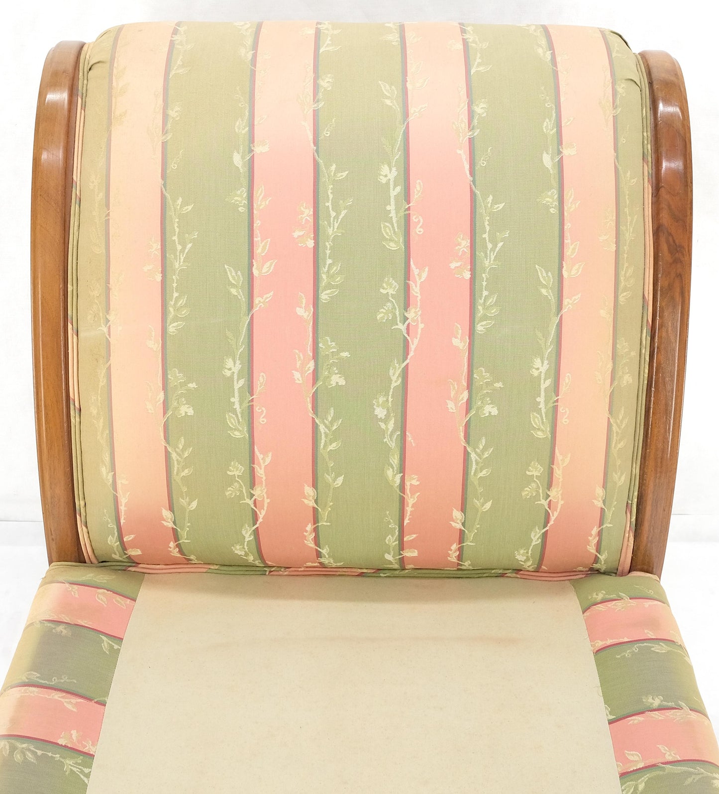 EstablishedLines Klismos Light Carved Walnut Frame Chaise Lounge Chair Stunning MIINT Frame!