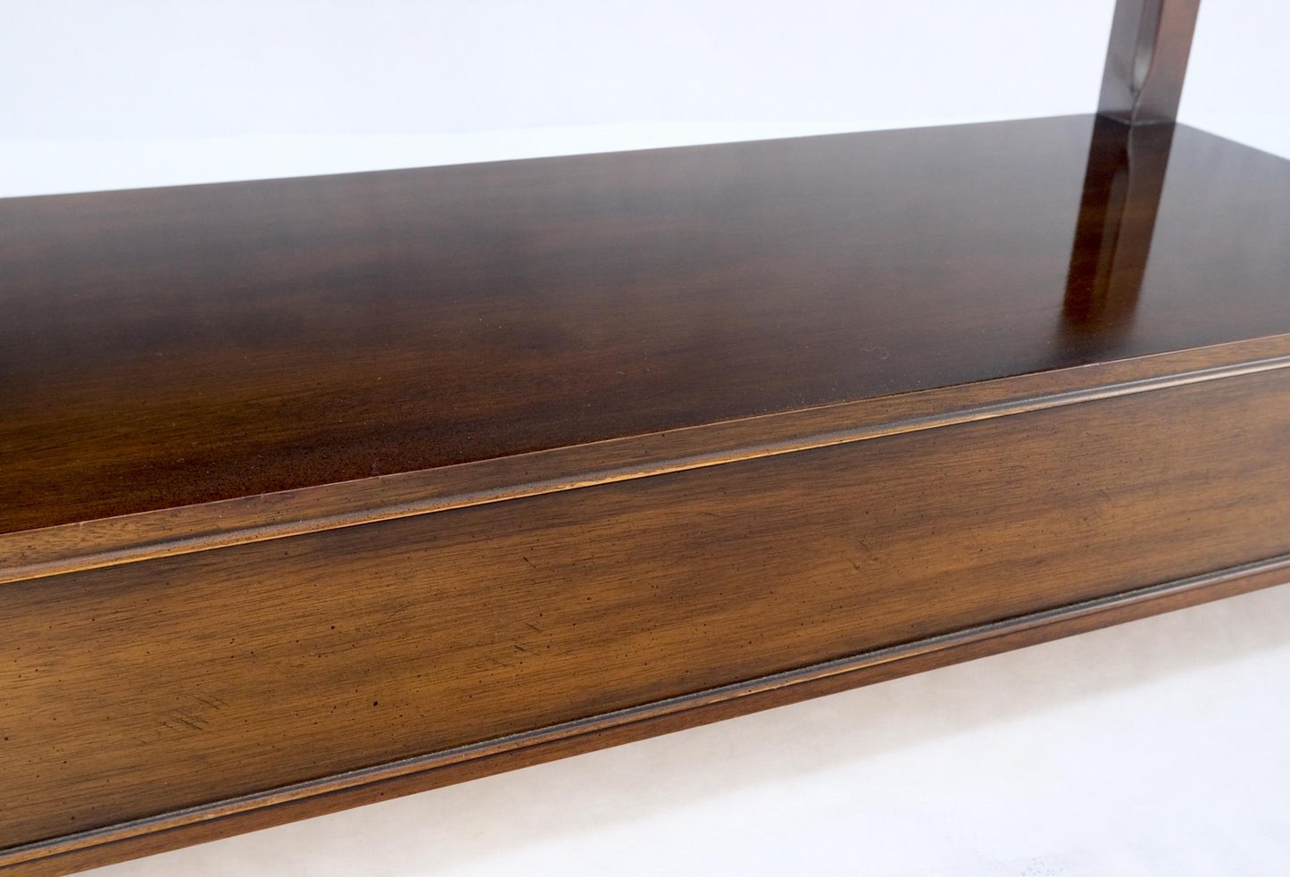 EstablishedLines Mahogany Banded Inlay Drop Leaf Silver Drawer 5 Drawers Server Cart on Wheels