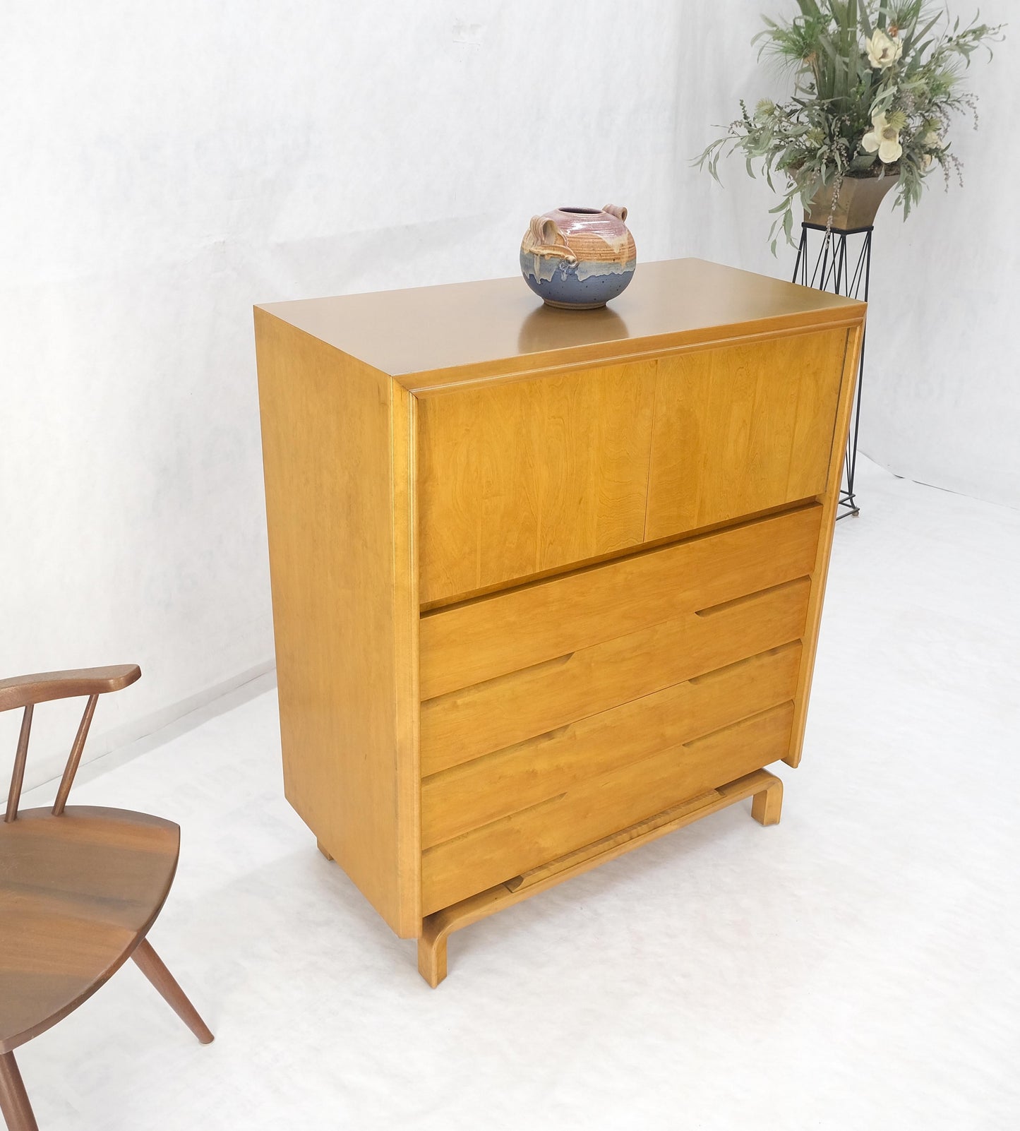 EstablishedLines Edmond Spence Swedish Blond High Boy Gentleman's Chest Dresser 4 Drawers MINT!