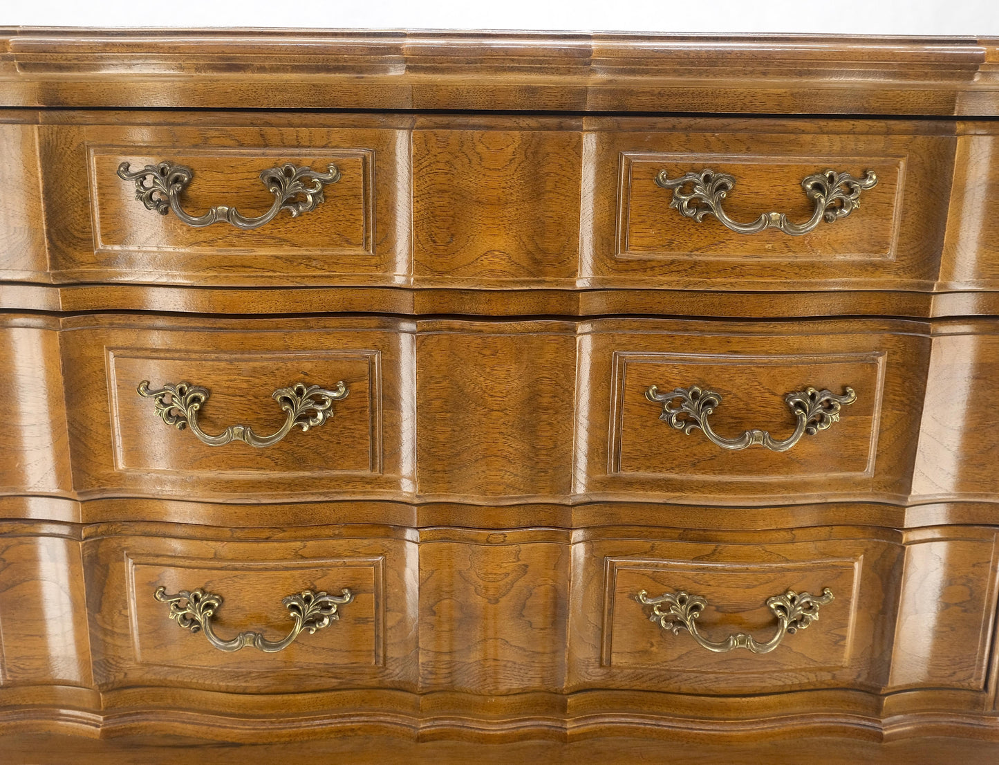 EstablishedLines Dark Amber Tone 6 Drawers High Boy French Chest of Drawers by Thomasville MINT!