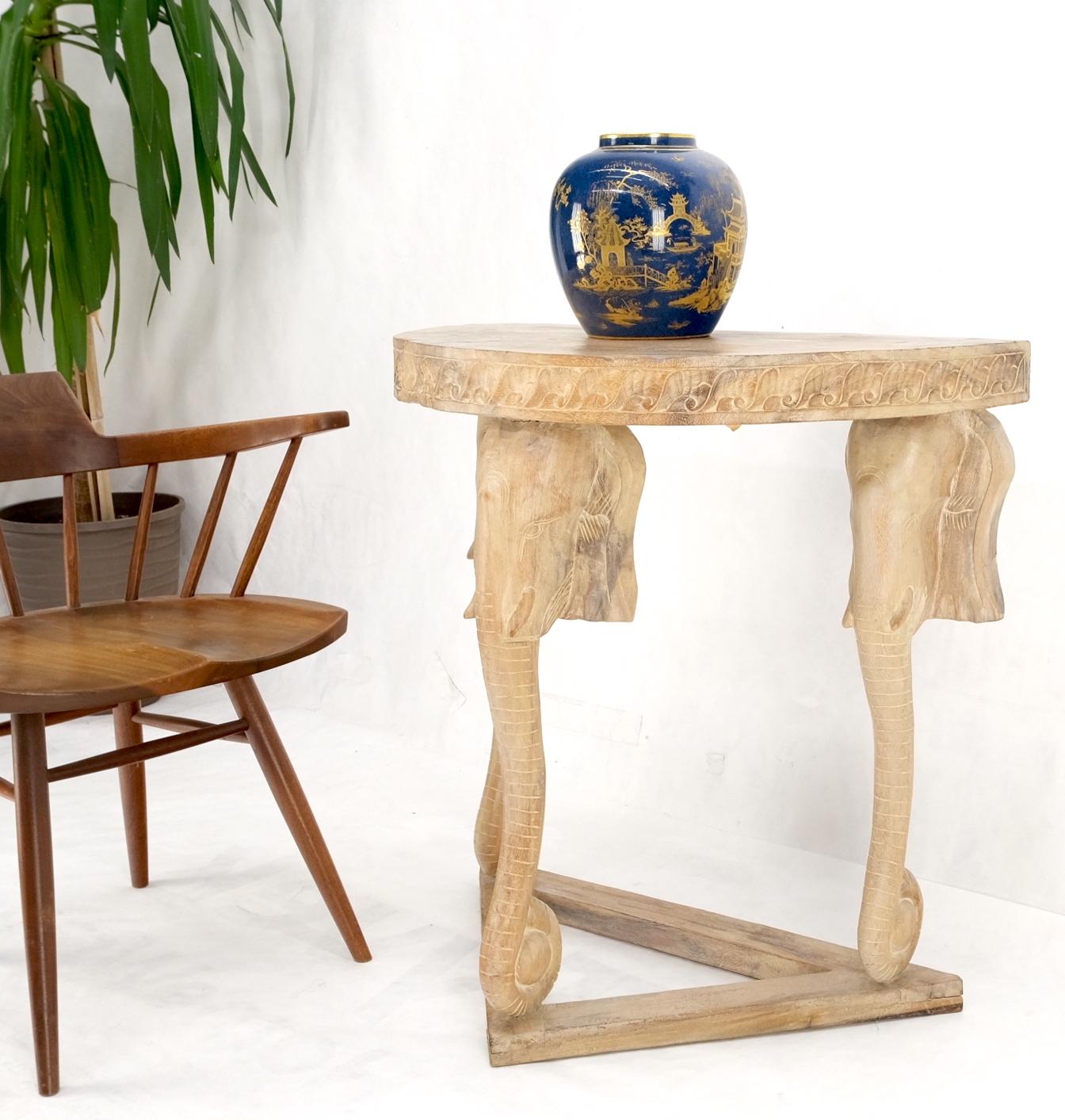 EstablishedLines Demilune Elephant Motive Base Console Sofa Table Stand