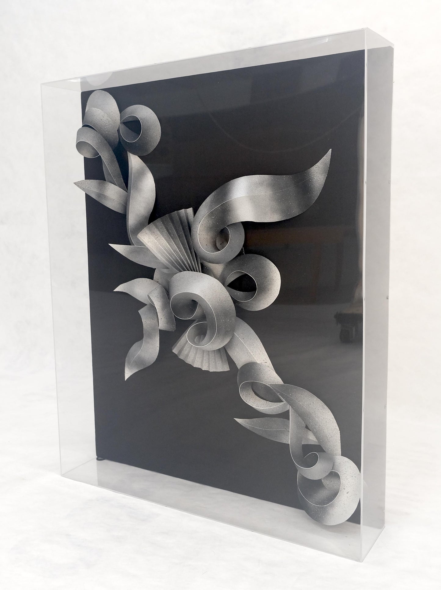 EstablishedLines Showcased 3D Abstract Signed Greg Copeland Paper Sculpture Rectangular Wall Art